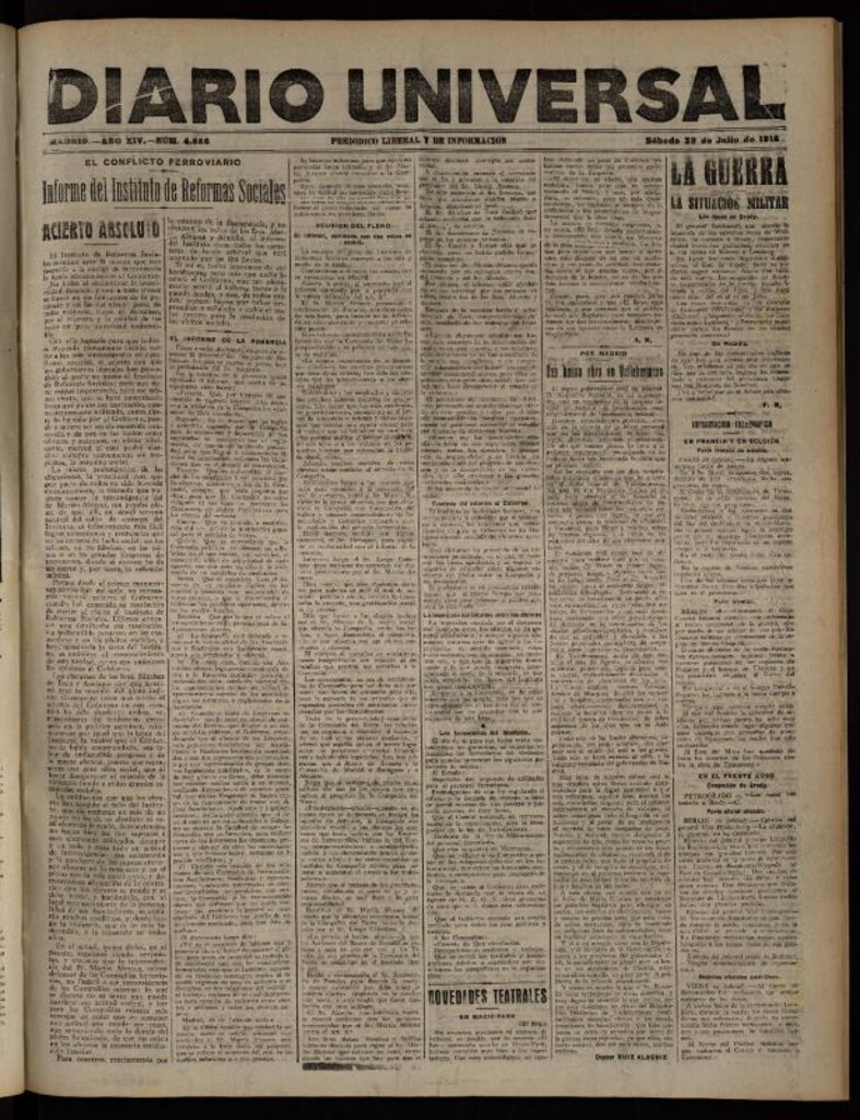 Miniatura de Diario Universal del 29 de julio de 1916