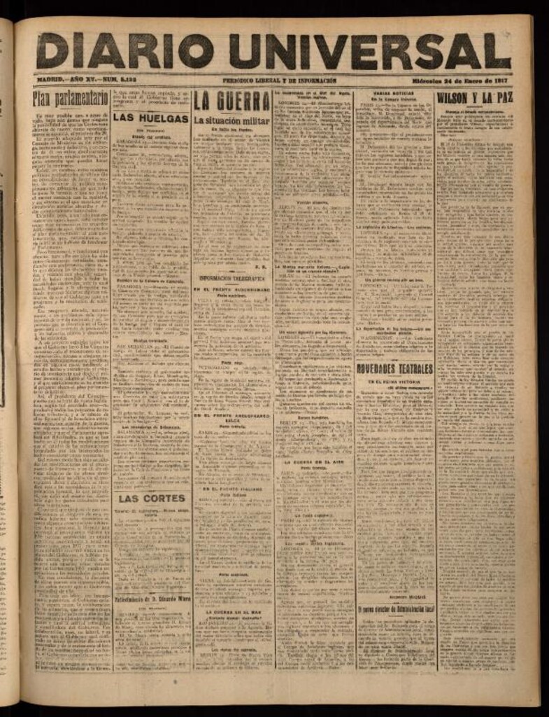 Miniatura de Diario Universal del 24 de enero de 1917