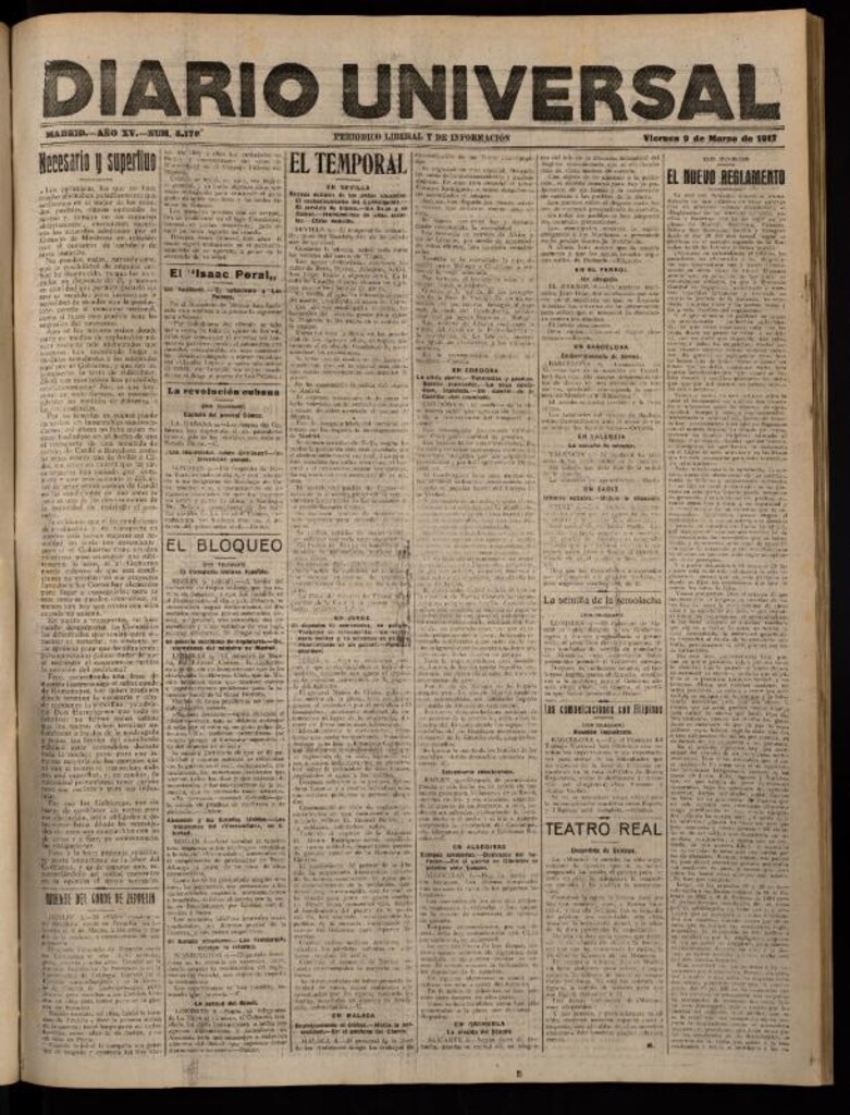 Miniatura de Diario Universal del 9 de marzo de 1917