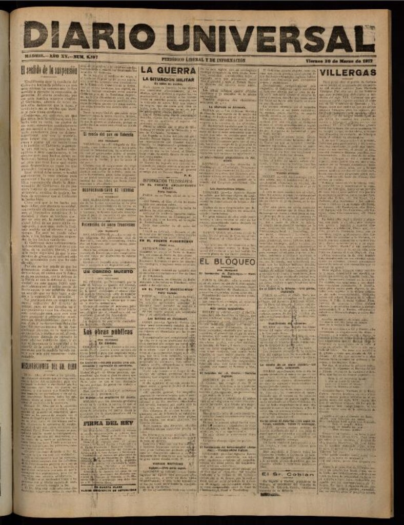 Miniatura de Diario Universal del 30 de marzo de 1917