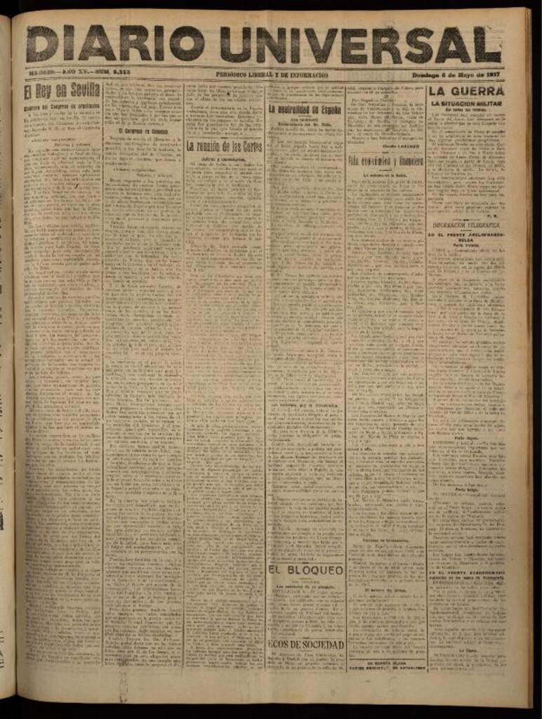 Miniatura de Diario Universal del 6 de mayo de 1917