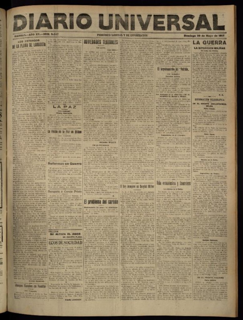 Miniatura de Diario Universal del 20 de mayo de 1917