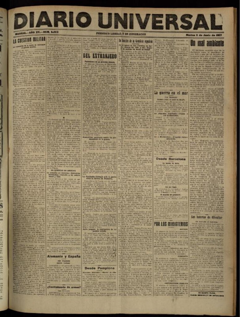 Miniatura de Diario Universal del 5 de junio de 1917