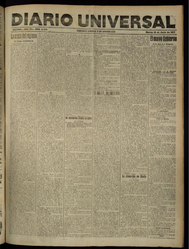 Miniatura de Diario Universal del 12 de junio de 1917