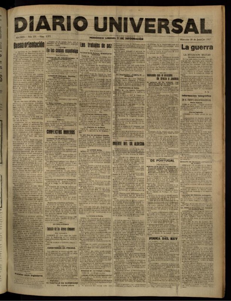 Miniatura de Diario Universal del 20 de junio de 1917