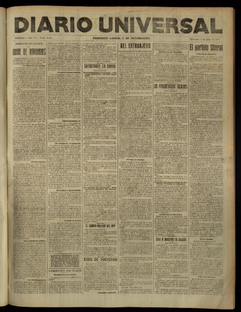 Miniatura de Diario Universal del 4 de julio de 1917