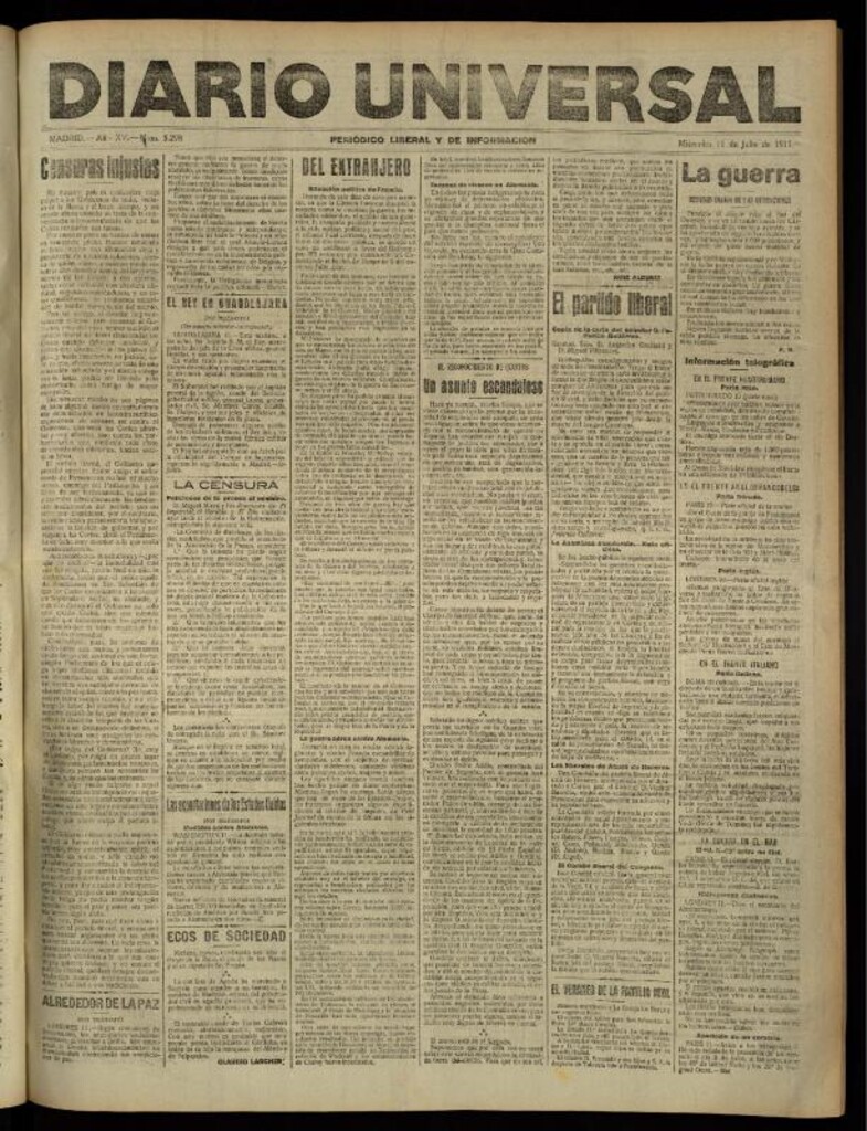 Miniatura de Diario Universal del 11 de julio de 1917