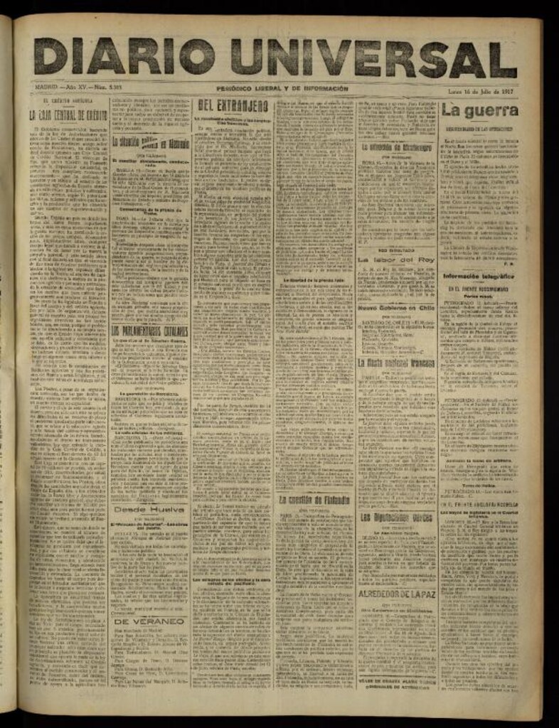 Miniatura de Diario Universal del 16 de julio de 1917