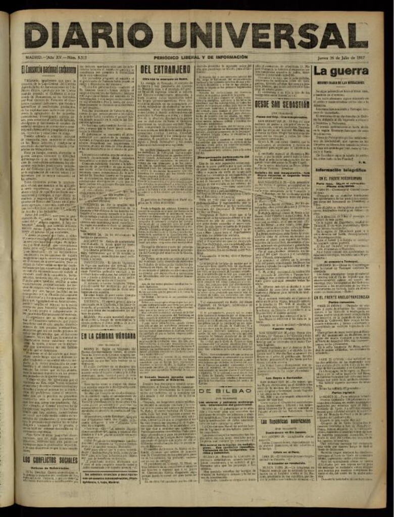 Miniatura de Diario Universal del 26 de julio de 1917
