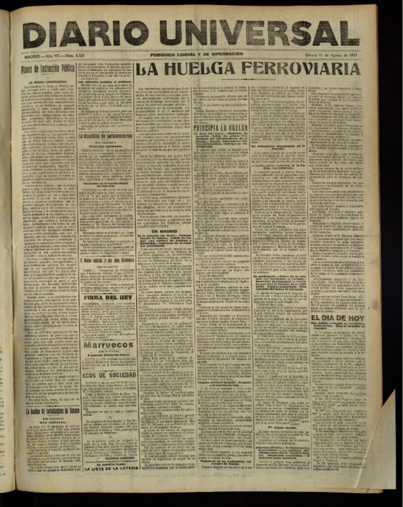 Miniatura de Diario Universal del 11 de agosto de 1917