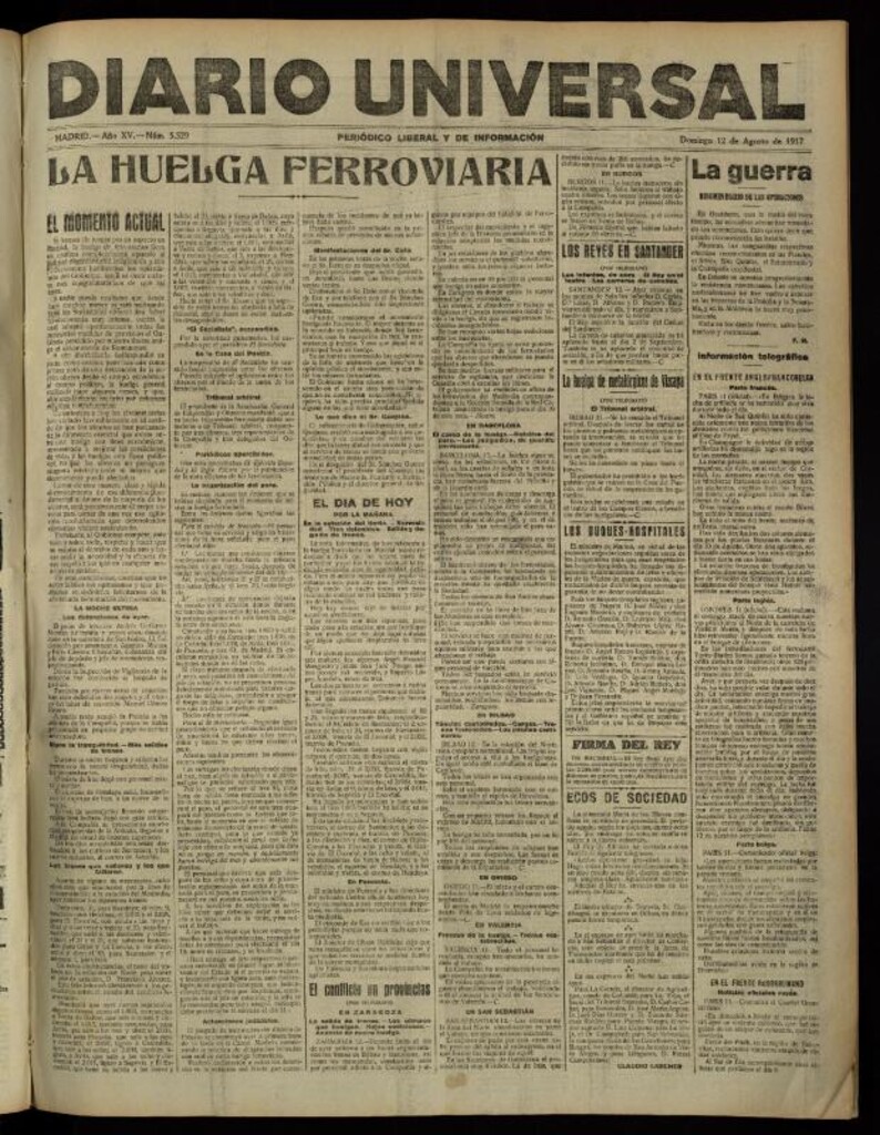 Miniatura de Diario Universal del 12 de agosto de 1917
