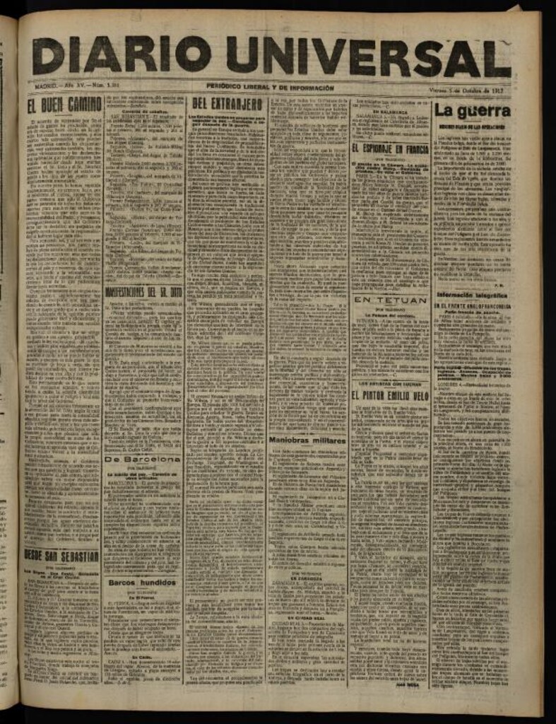 Miniatura de Diario Universal del 5 de octubre de 1917
