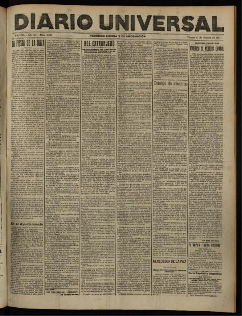 Miniatura de Diario Universal del 12 de octubre de 1917