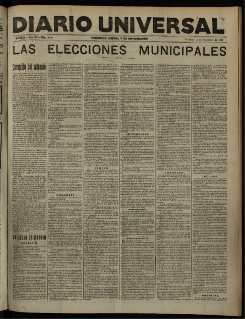 Miniatura de Diario Universal del 11 de noviembre de 1917