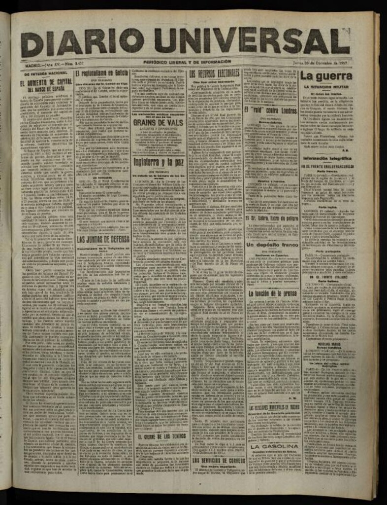 Miniatura de Diario Universal del 20 de diciembre de 1917