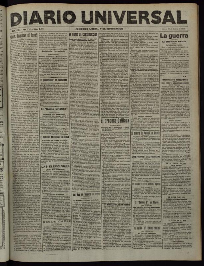 Miniatura de Diario Universal del 24 de enero de 1918