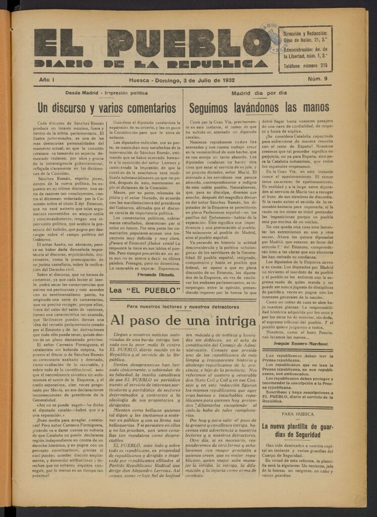 Miniatura de El Pueblo (Huesca. 1932)