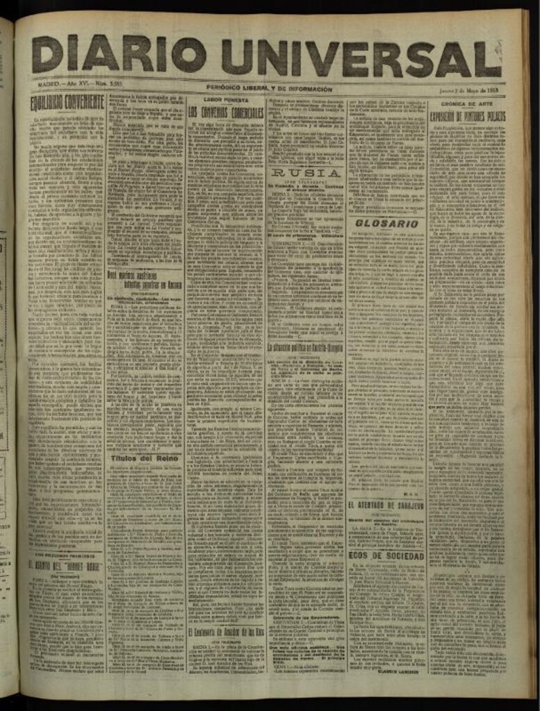 Miniatura de Diario Universal del 2 de mayo de 1918