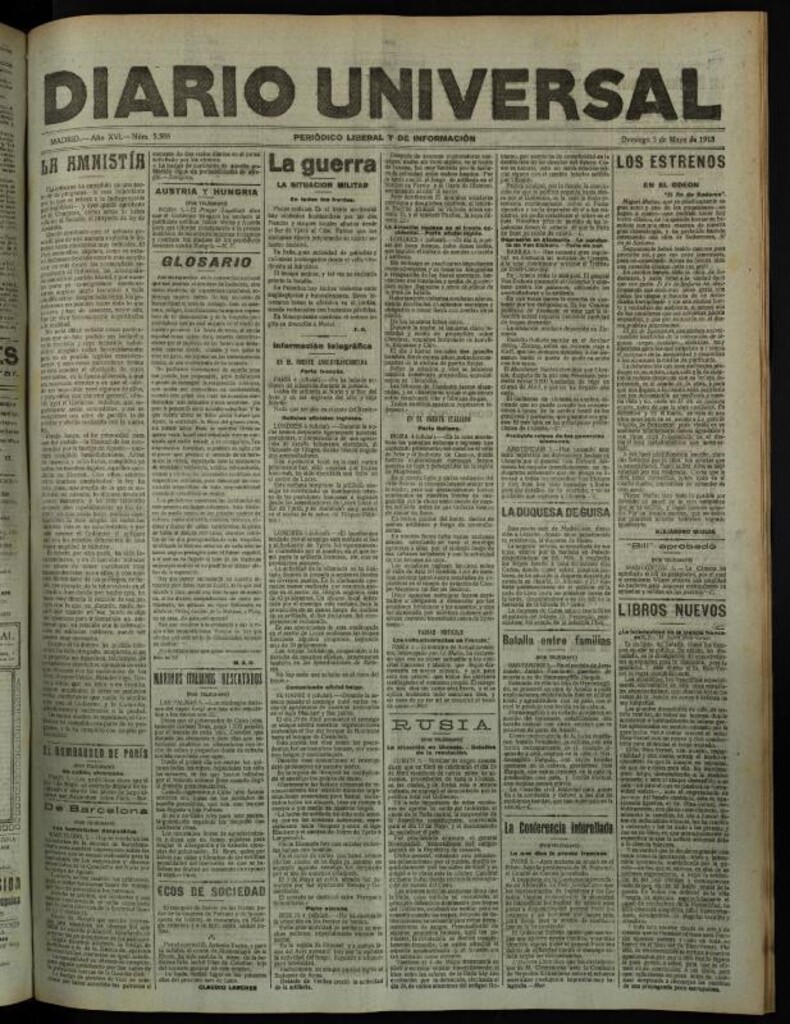 Miniatura de Diario Universal del 5 de mayo de 1918