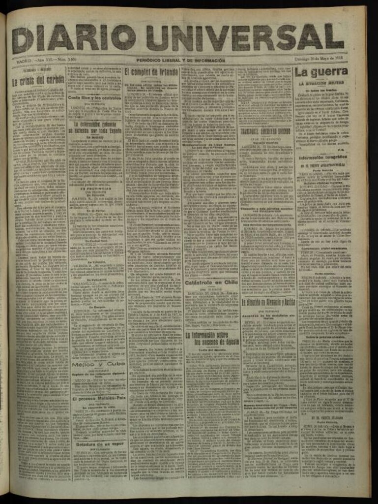 Miniatura de Diario Universal del 26 de mayo de 1918