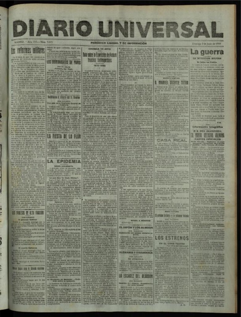 Miniatura de Diario Universal del 2 de junio de 1918