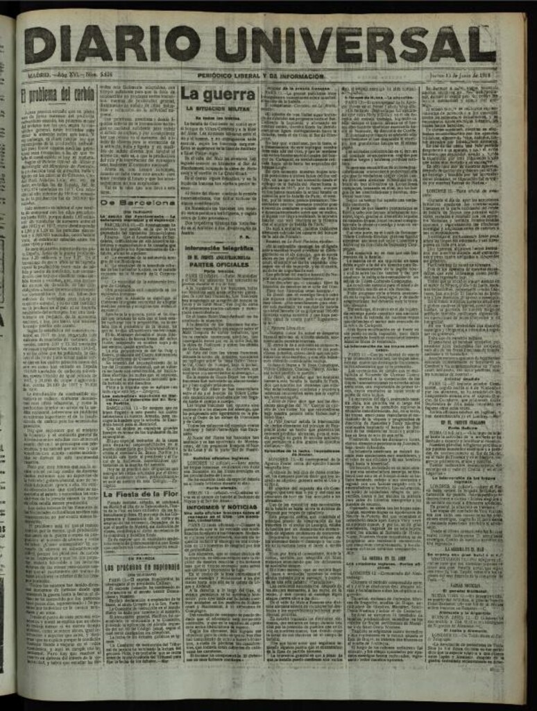 Miniatura de Diario Universal del 13 de junio de 1918