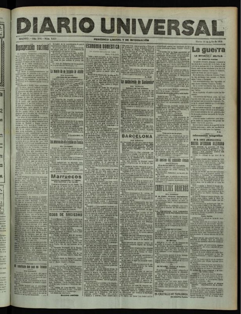 Miniatura de Diario Universal del 16 de julio de 1918