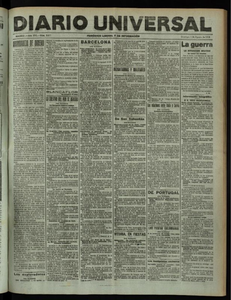 Miniatura de Diario Universal del 4 de agosto de 1918