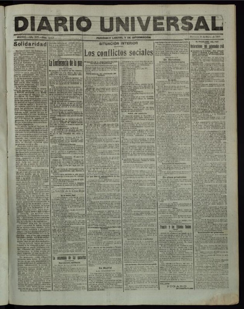 Miniatura de Diario Universal del 26 de marzo de 1919