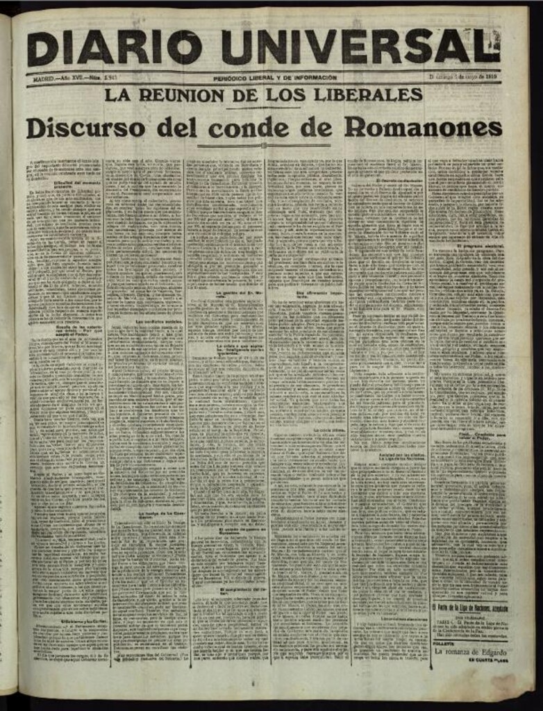 Miniatura de Diario Universal del 4 de mayo de 1919