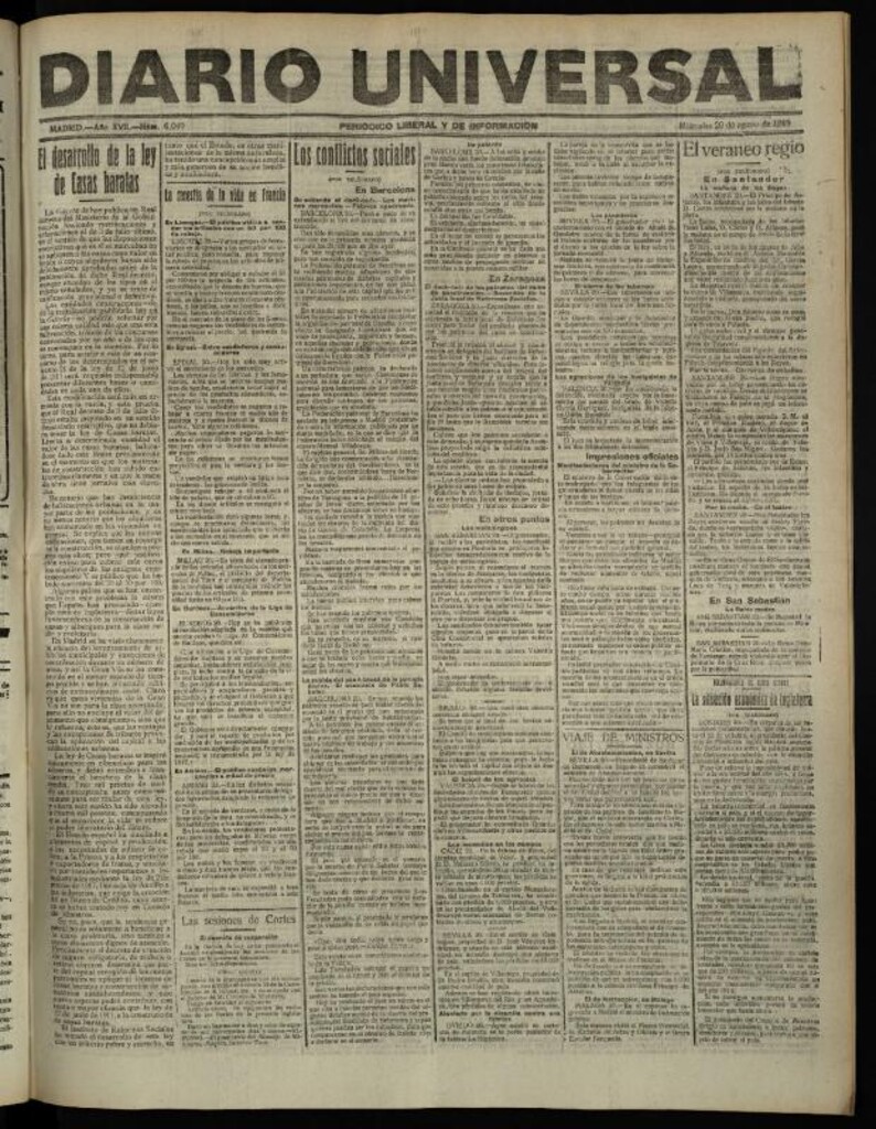 Miniatura de Diario Universal del 20 de agosto de 1919