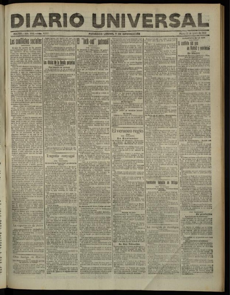 Miniatura de Diario Universal del 26 de agosto de 1919
