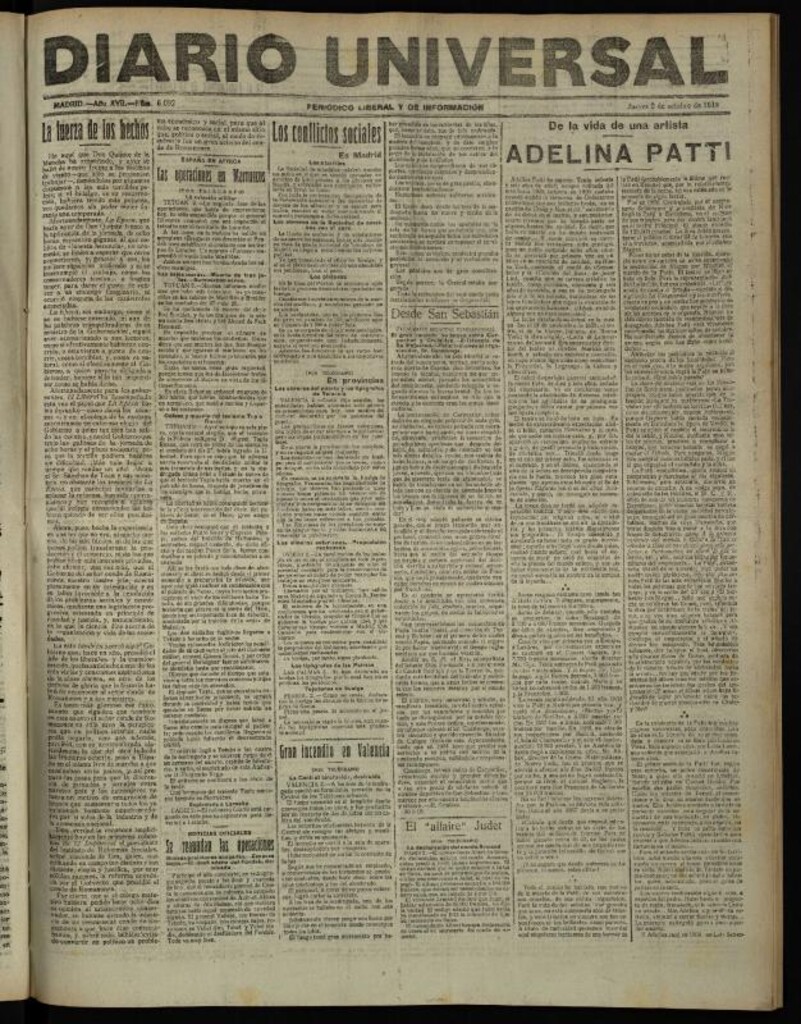 Miniatura de Diario Universal del 2 de octubre de 1919