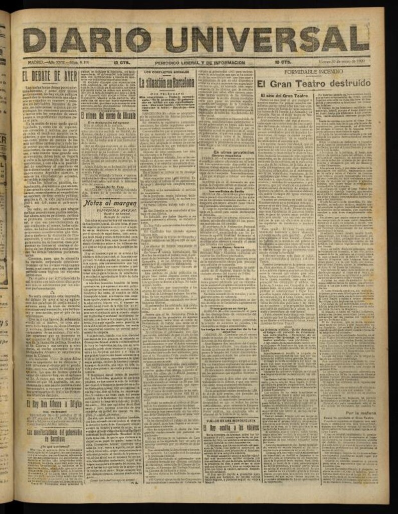 Miniatura de Diario Universal del 30 de enero de 1920