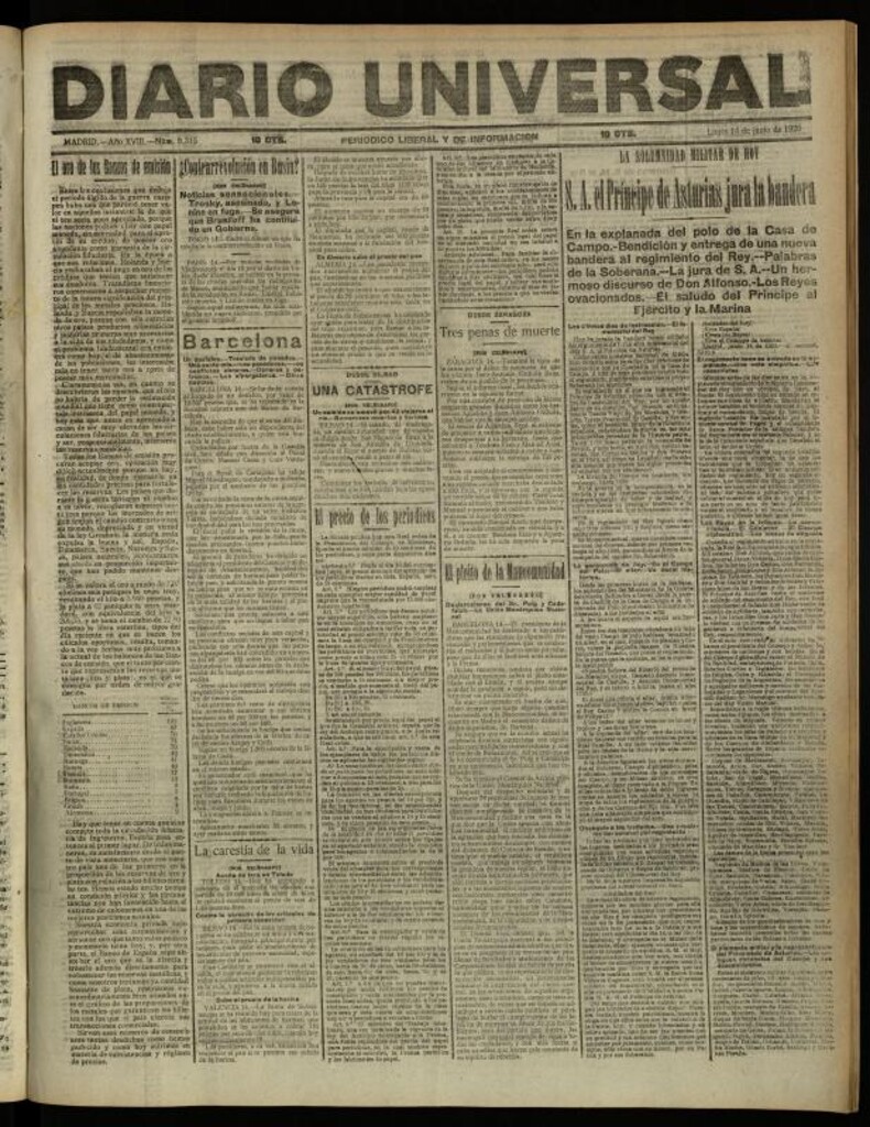 Miniatura de Diario Universal del 14 de junio de 1920