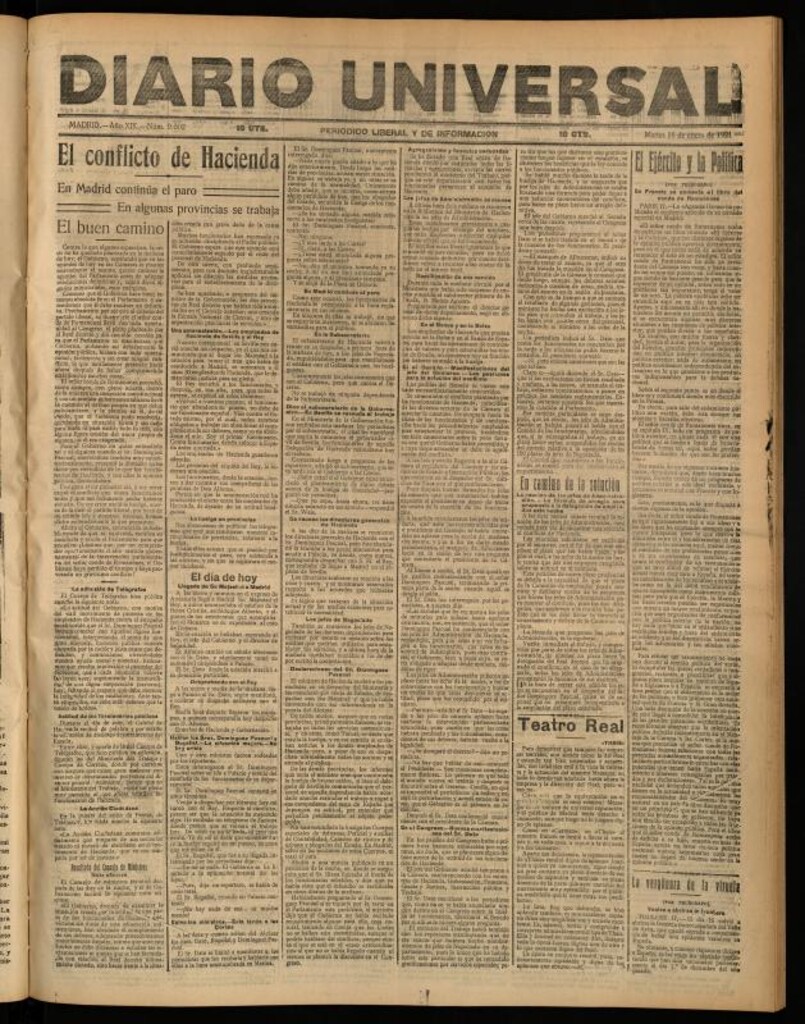 Miniatura de Diario Universal del 18 de enero de 1921