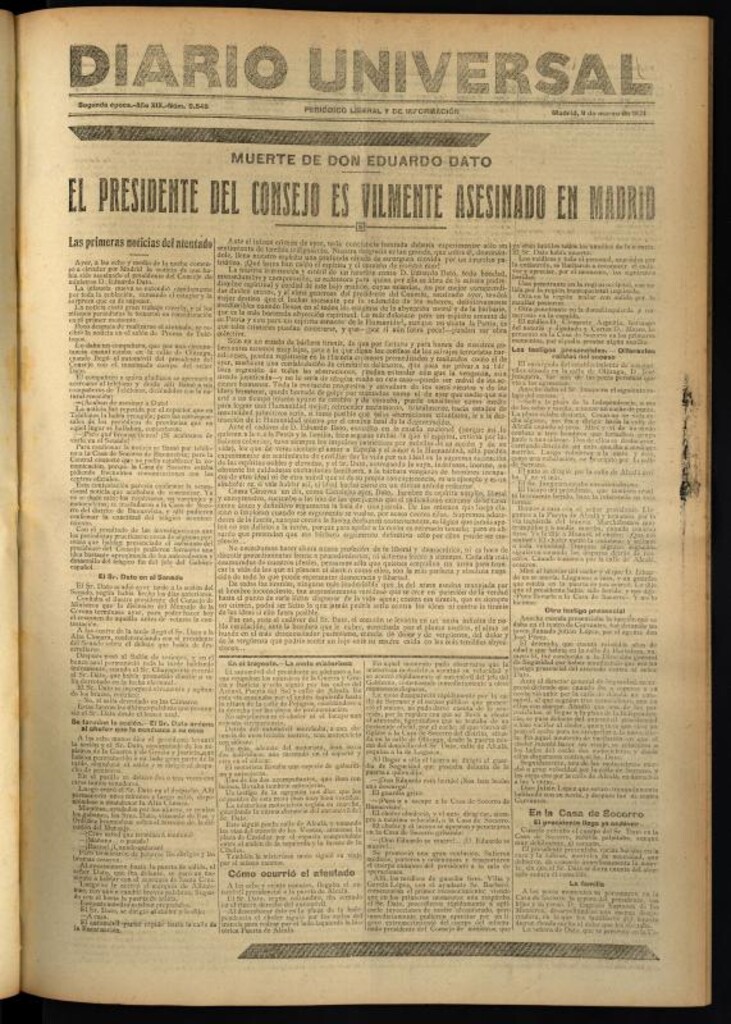 Miniatura de Diario Universal del 9 de marzo de 1921