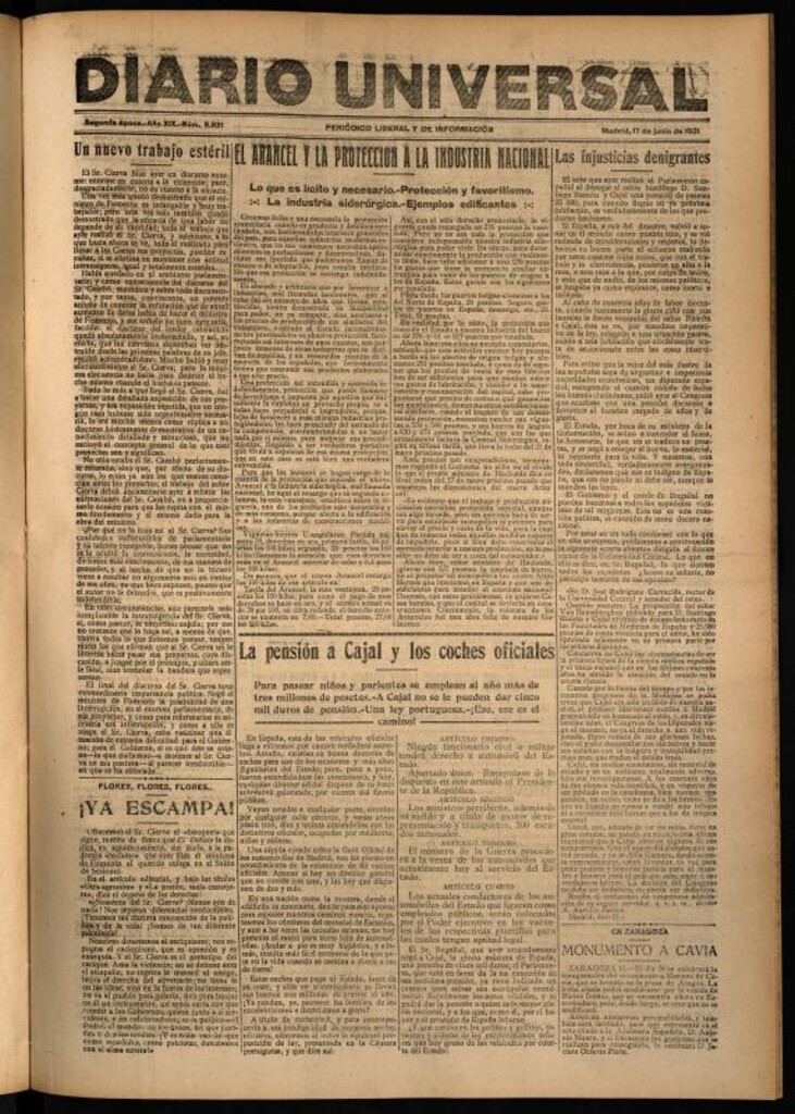 Miniatura de Diario Universal del 17 de junio de 1921