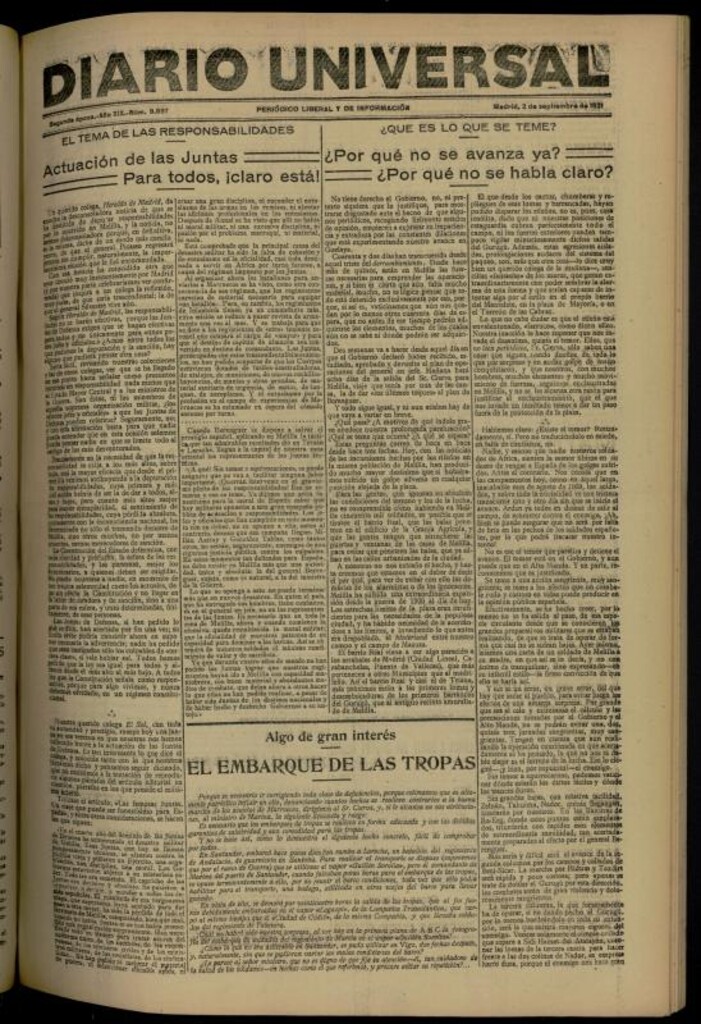 Miniatura de Diario Universal del 2 de septiembre de 1921