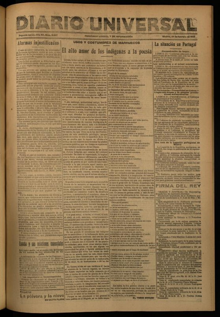 Miniatura de Diario Universal del 24 de febrero de 1922