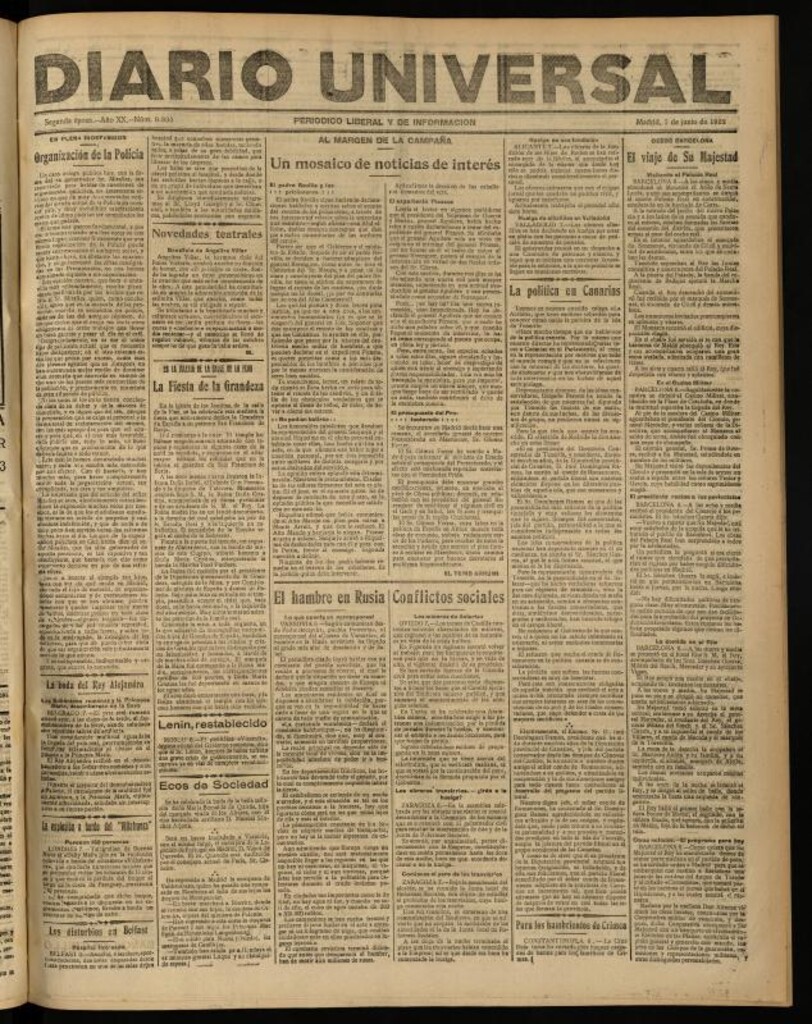 Miniatura de Diario Universal del 7 de junio de 1922