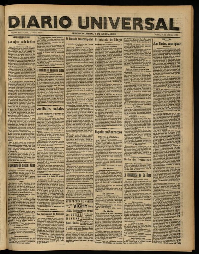 Miniatura de Diario Universal del 24 de junio de 1922