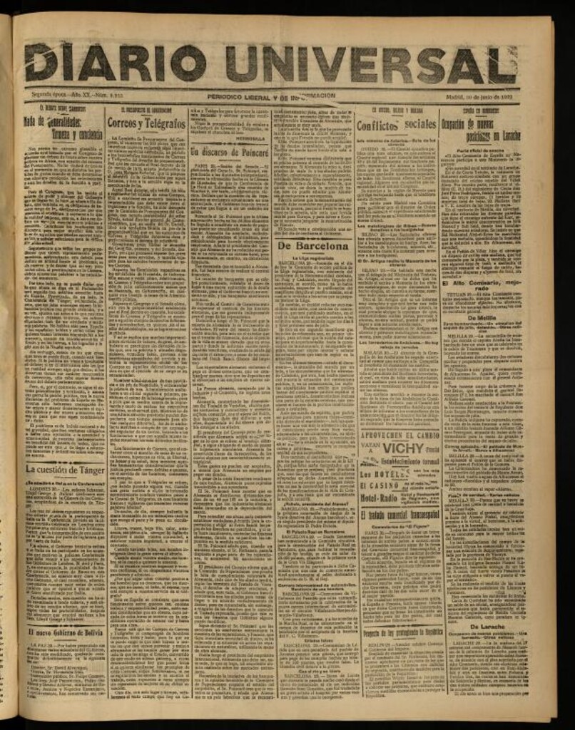 Miniatura de Diario Universal del 30 de junio de 1922