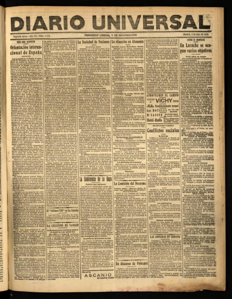 Miniatura de Diario Universal del 4 de julio de 1922