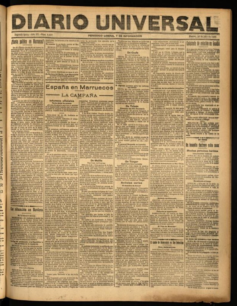 Miniatura de Diario Universal del 26 de julio de 1922