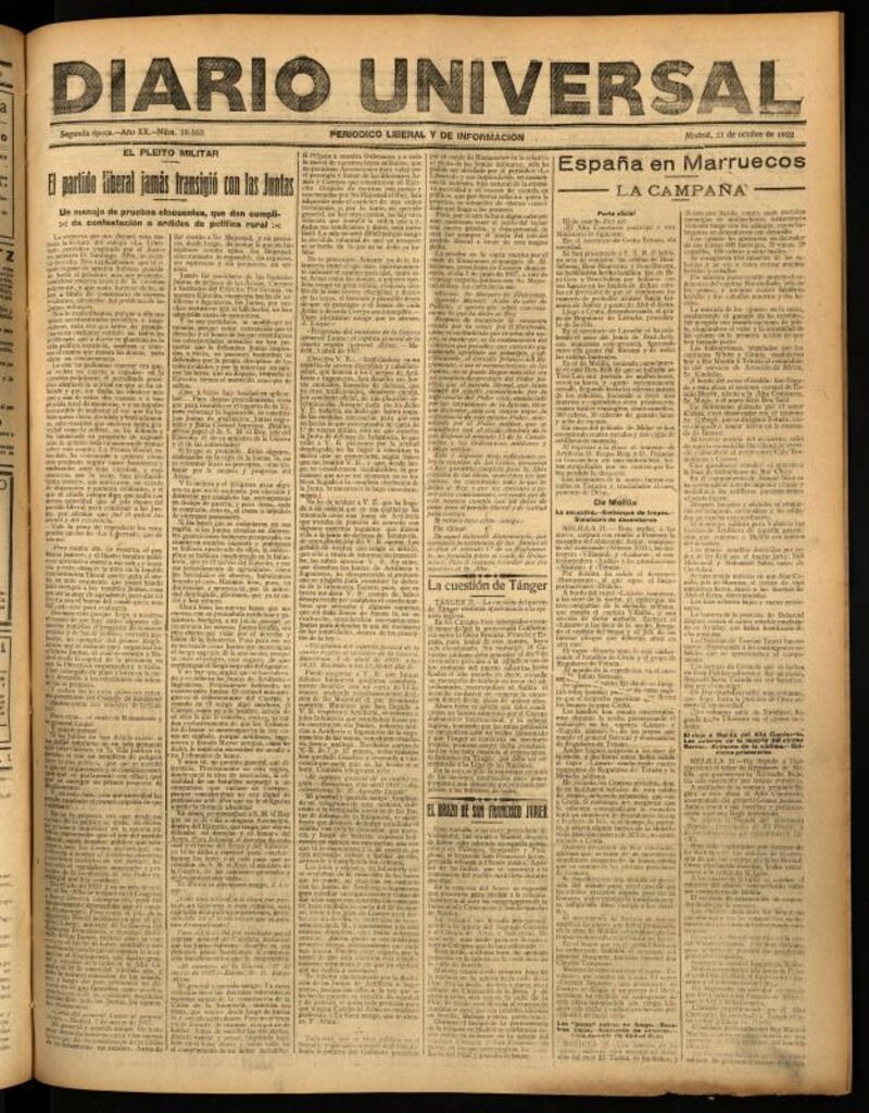 Miniatura de Diario Universal del 21 de octubre de 1922