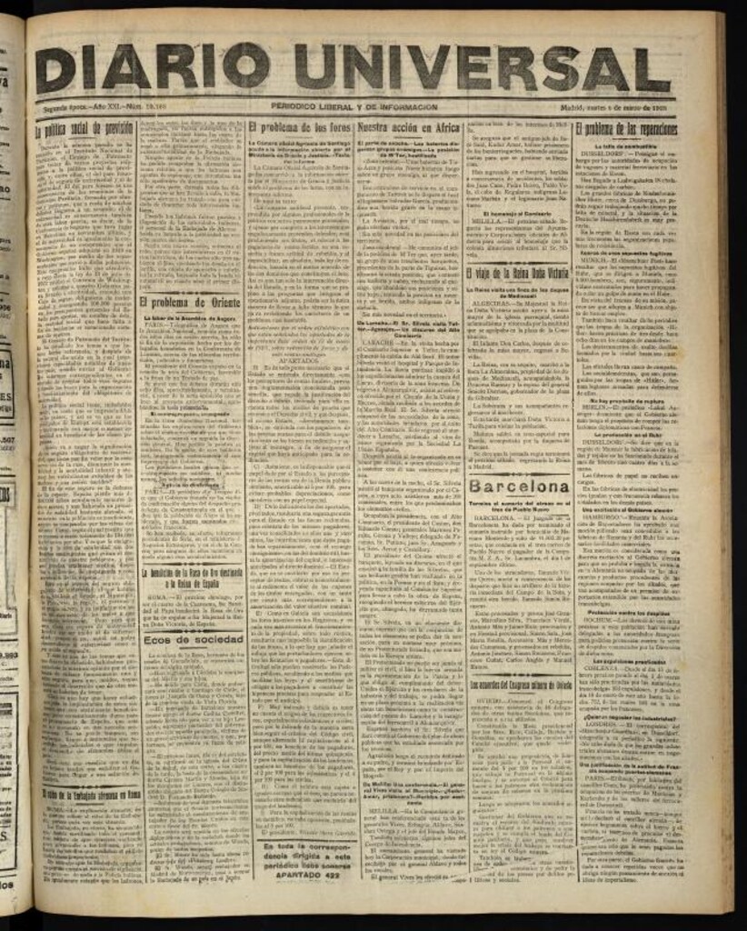 Miniatura de Diario Universal del 6 de marzo de 1923