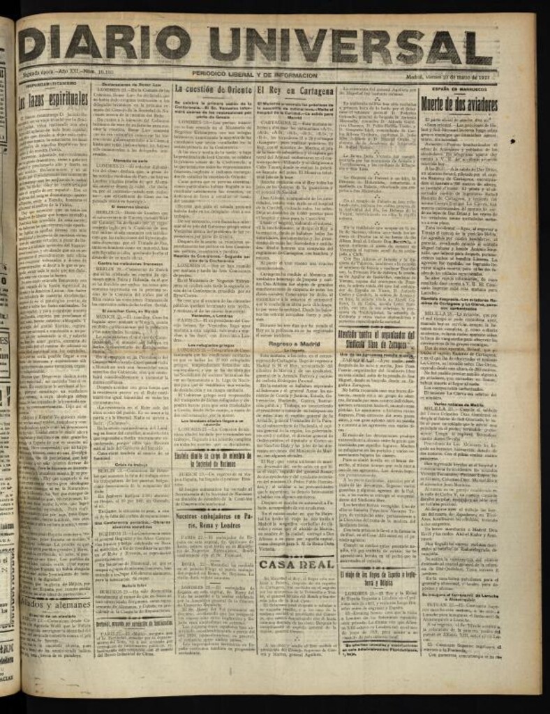 Miniatura de Diario Universal del 23 de marzo de 1923