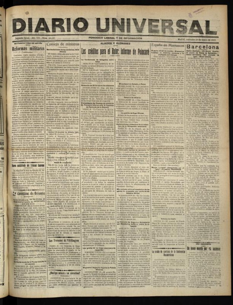 Miniatura de Diario Universal del 28 de marzo de 1923