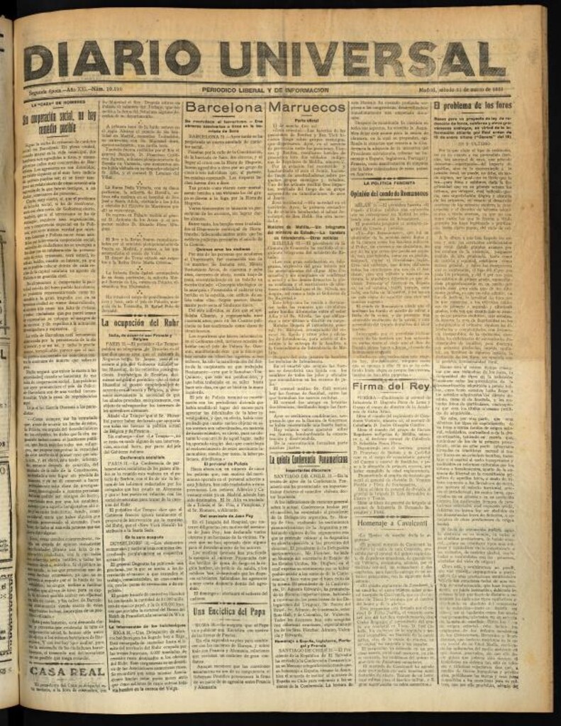 Miniatura de Diario Universal del 31 de marzo de 1923